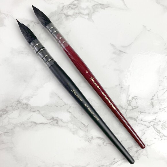 Two Fake Squirrel Hair Brushes - Picture 1 of 4